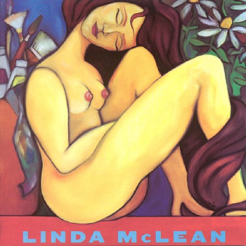 "Album cover featuring a painting of a nude woman embracing her knees."