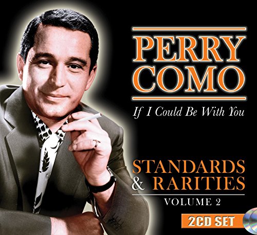 Perry Como album cover with singer's portrait and text on black background.