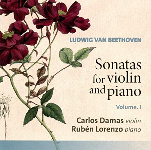 A CD cover featuring red flowers on beige background with black and blue text.