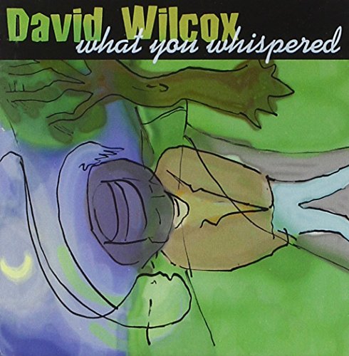 "CD cover art: abstract illustration of a man lying down, green and blue background."