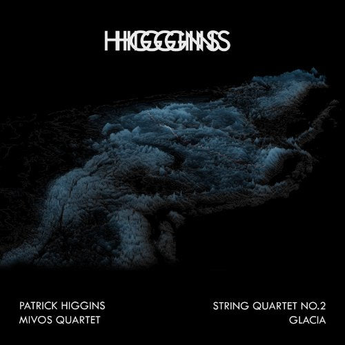 The image shows a vinyl record cover with a dark, abstract design. Alt text: Dark blue-toned abstract image on a black background with white text.