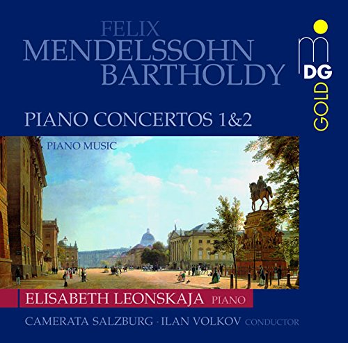 "CD cover featuring a 19th-century cityscape painting, blue background, and white text."