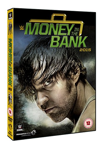 DVD case with a man's face and "Money in the Bank 2015" text.