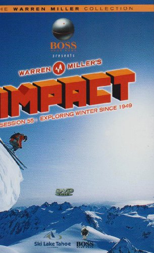 "Warren Miller's Impact DVD cover featuring a skier on a snowy mountain slope."