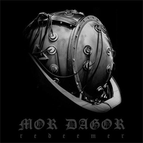 "Album cover featuring a metal helmet against a black background with gothic text."