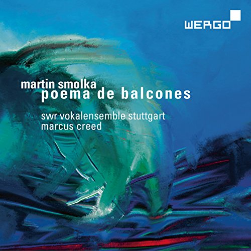 "CD cover with abstract blue and green painting, white text, and 'WERGO' logo."