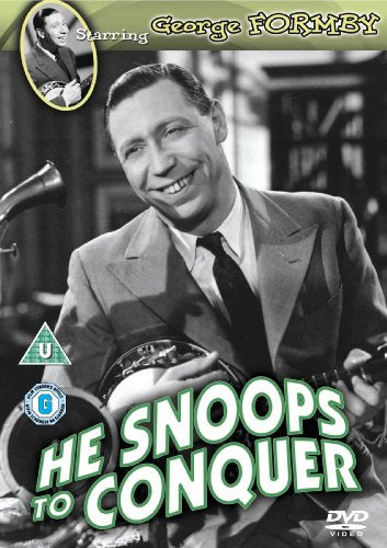 DVD cover featuring black-and-white image of George Formby holding a ukulele and smiling.