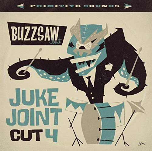 Vinyl record cover featuring a cartoon character playing drums, with text "Juke Joint Cut 4".