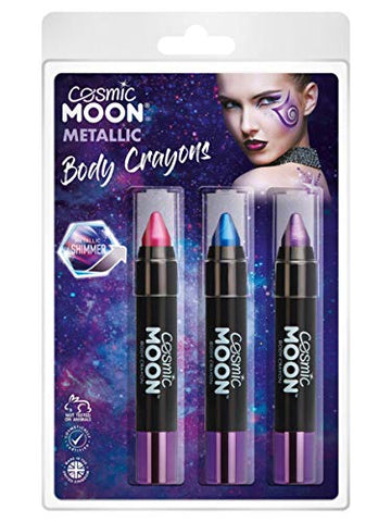 Cosmic Moon Metallic Body Crayons Purple and Pink - Adult Unisex