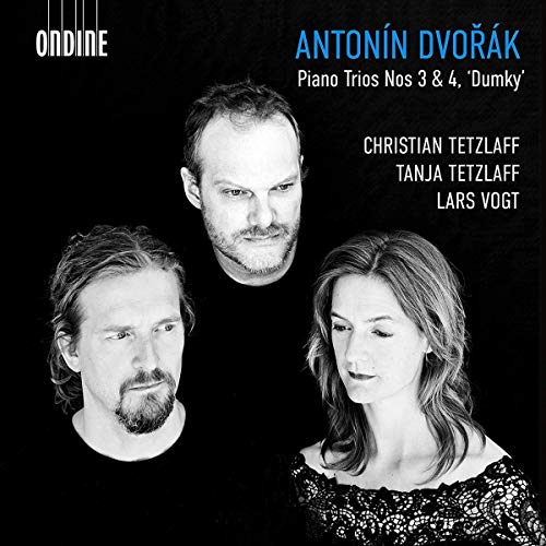 Black-and-white CD cover featuring three musicians' portraits against a black background.
