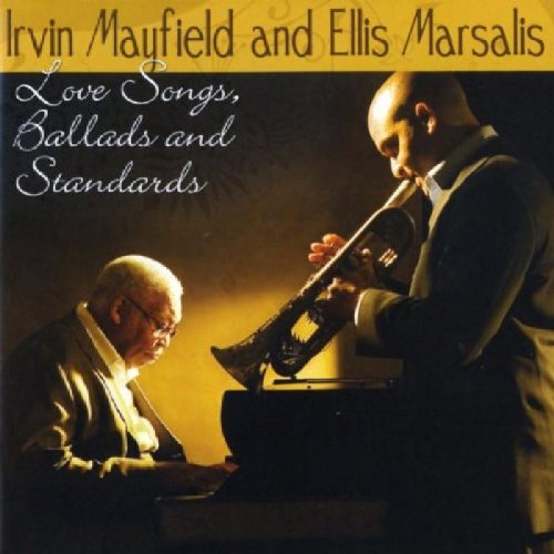 "Album cover featuring a pianist and saxophonist performing together, with yellow background."