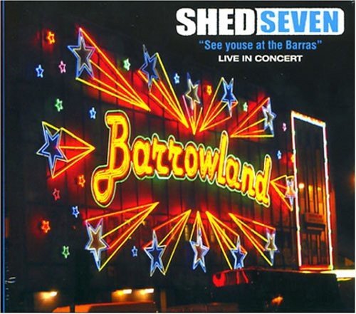 "CD cover featuring a neon 'Barrowland' sign surrounded by stars and the band's name."