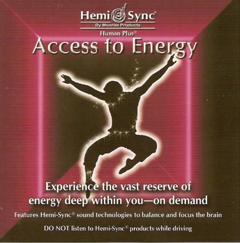 "Hemi-sync CD cover with purple background, white silhouettes of a head in profile."