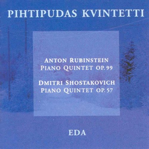 Blue CD cover with white text, featuring composers' names and "EDA" at the bottom.