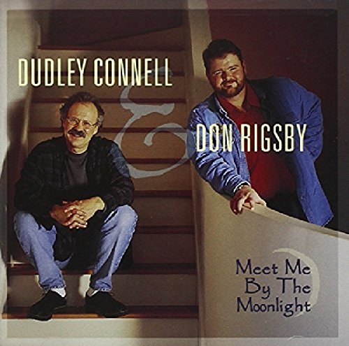 "Album cover featuring two men on a staircase with title text."