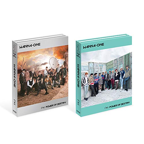 Light blue K-pop album packaging with a photo of a group of young men.
