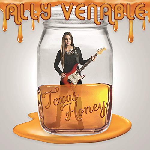 Album cover: Ally Venable with guitar inside a honey jar.
