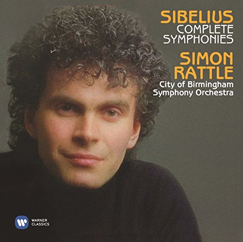 CD cover featuring a man with curly hair, text reads "Sibelius Complete Symphonies".