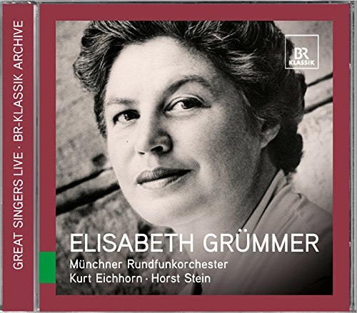 The image is a CD cover featuring a black-and-white portrait of a woman. #### Alt Text CD cover with black-and-white portrait of Elisabeth Grummer, surrounded by maroon border.