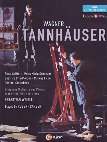 DVD cover for "Tannhauser" featuring a man painting on an easel, another man standing.