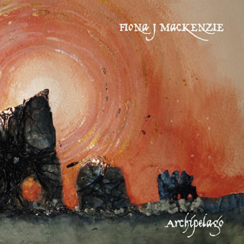 "Album cover with abstract rocky landscape, orange and black hues, and artist's name."