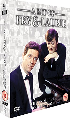 DVD case featuring Stephen Fry and Hugh Laurie, with title "A Bit of Fry & Laurie".