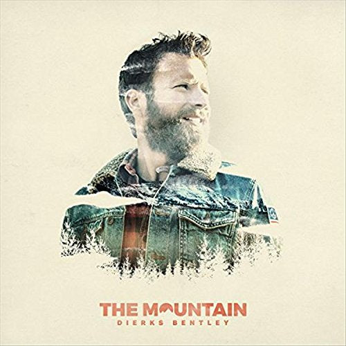 Dierks Bentley's vinyl album cover, "The Mountain", featuring his photo and title.