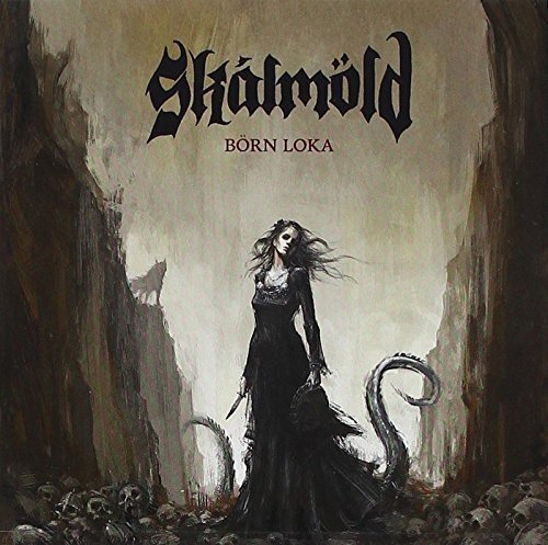 "CD cover art featuring a woman in black dress surrounded by skulls and tentacles."