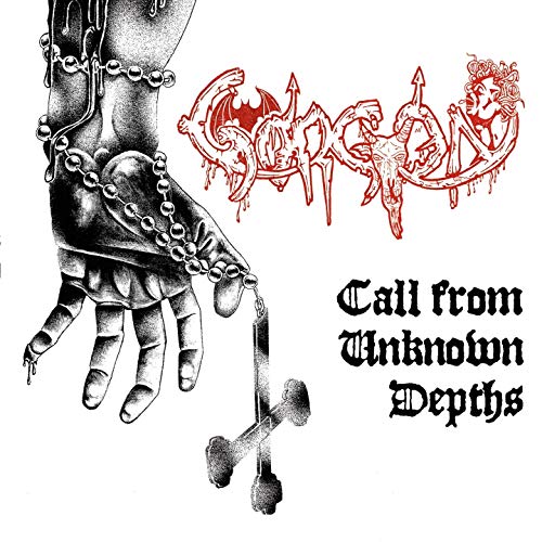 "Album cover with a chained hand and bone, red logo, and gothic text."