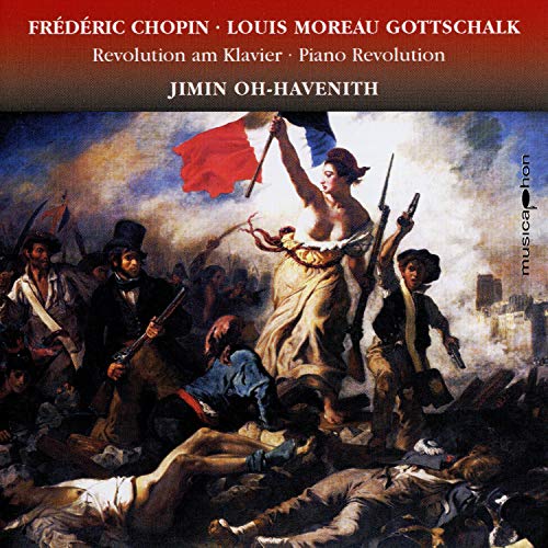 "Album cover featuring a painting of a woman leading a revolution."