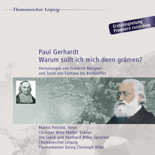 "CD cover with faded image of man and text in German, featuring portraits."