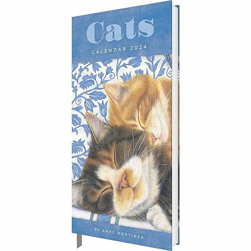 CAROUSEL CALENDARS Cats By Anne Mortimer Slim Diary 2024