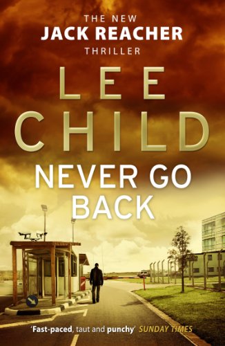 Book cover with a man walking down a road, dark sky, and bold title text.