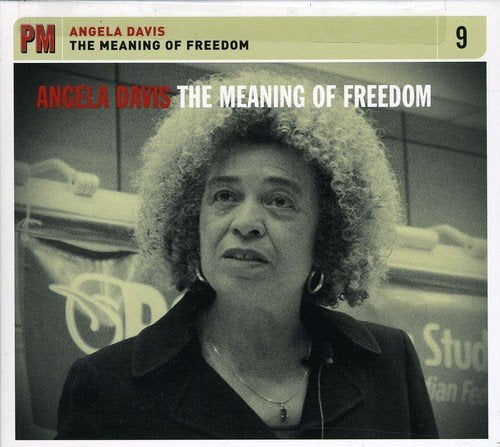 "Album cover featuring black and white photo of Angela Davis with text overlay."