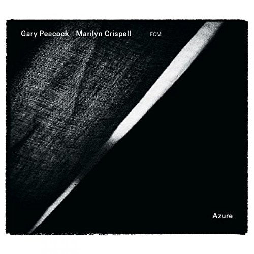 "Album cover with black background, white diagonal line, and textured gray section."