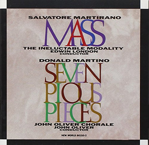 Martino: Seven Pious Pieces  M - Martino: Seven Pious Pieces, Martirano: Mass [CD]