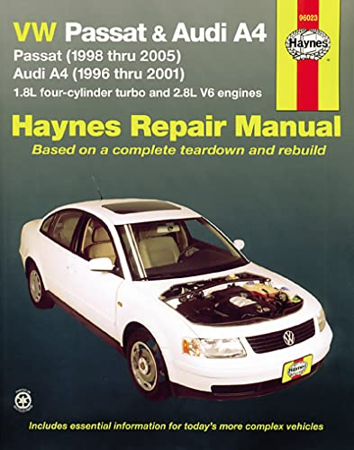 Volkswagen Passat (98-05), Audi A4 V6 (96-01) Haynes Repair Manual (Paperback)