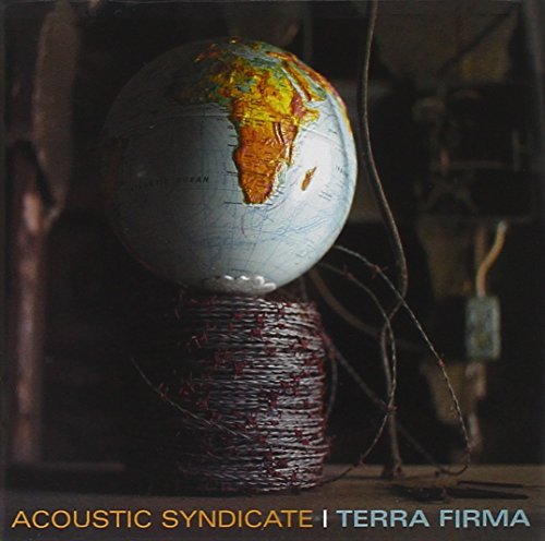 Globe on a spool of wire, with text "Acoustic Syndicate | Terra Firma" at the bottom.