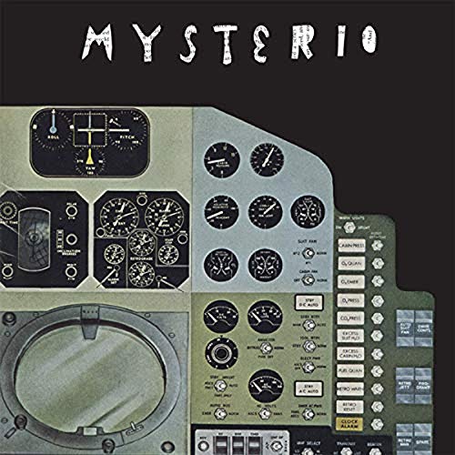 "Mysterio" vinyl album cover featuring a cockpit control panel with various dials and buttons.