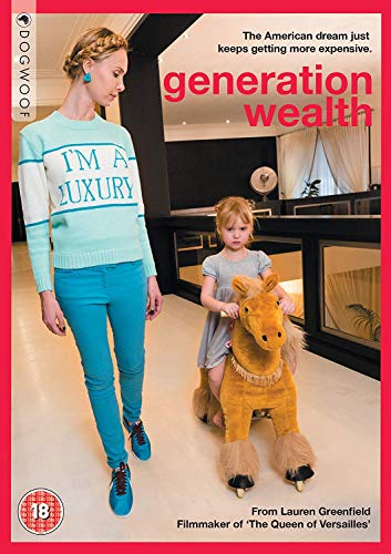 DVD cover for "Generation Wealth" with a woman and child in a luxurious setting.