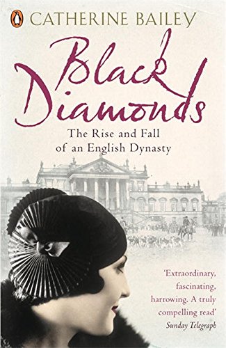 Book cover of "Black Diamonds" featuring a woman wearing a black feathered headpiece.