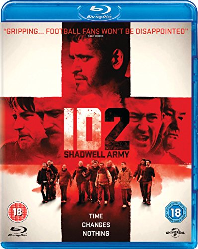 Blue-ray case with red and white cover art featuring men walking together.