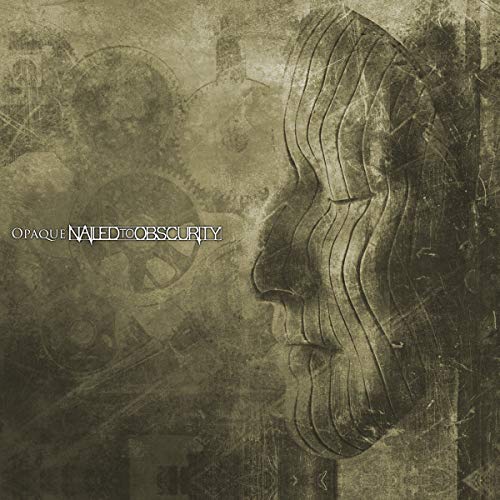 A sepia-toned album cover featuring a face with distorted, wavy lines and abstract background.
