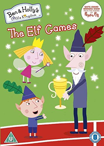"Cartoon DVD cover featuring fairy, elf, and child characters on a green background."