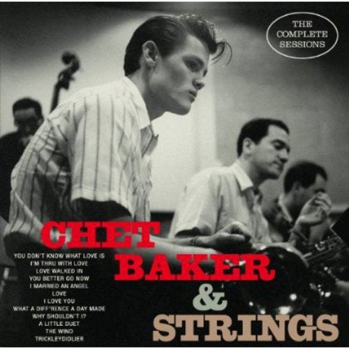Chet Baker album cover with black-and-white photo and song titles in white text.