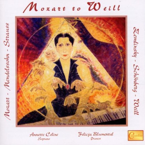 A CD cover featuring a stylized image of a woman sitting at a piano.