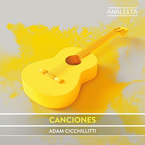 A yellow guitar on a grey background with yellow paint splatters, album cover artwork.
