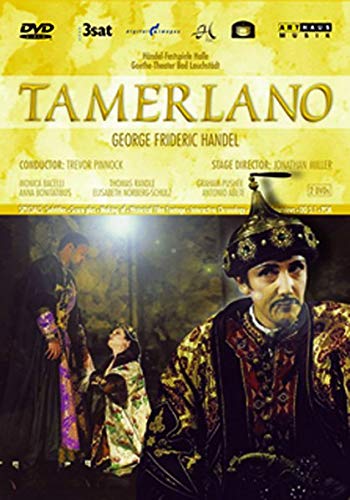 DVD cover for "Tamerlano" by George Frideric Handel, featuring ornately dressed opera performers.