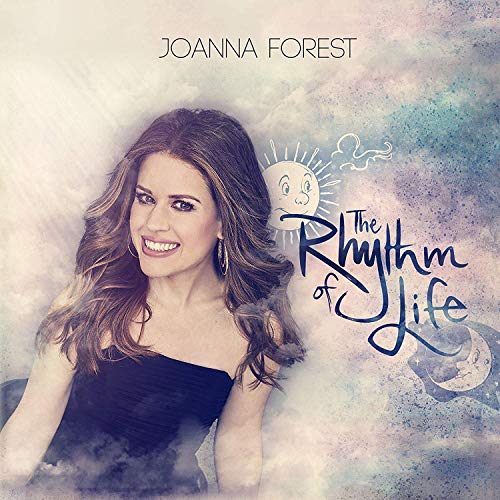 Joanna Forest album cover featuring a smiling woman and sun and moon illustrations.