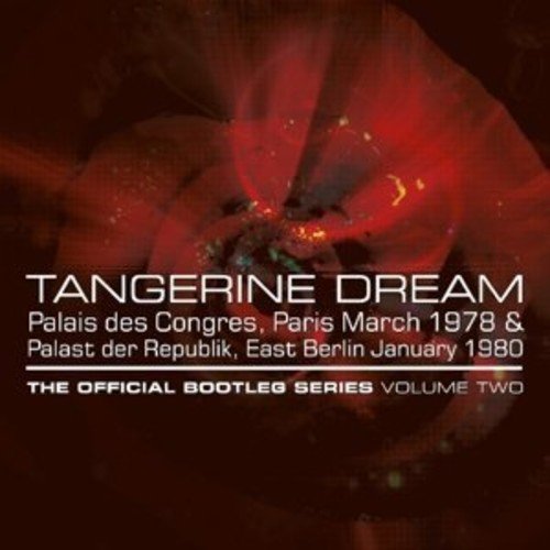 "Tangerine Dream album cover with red abstract design and white text on dark background."